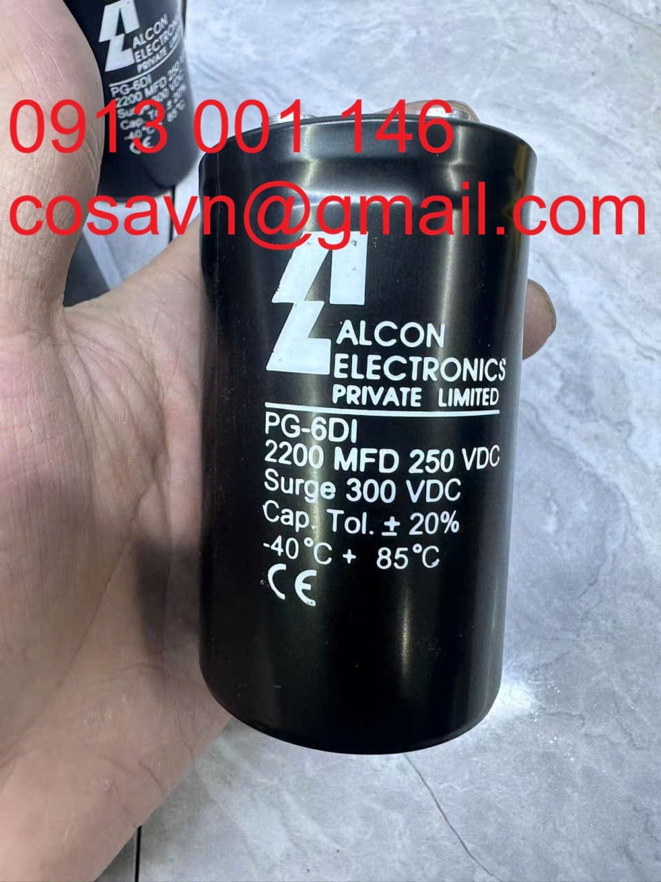 Tụ điện nhôm điện phân Alcon PG-6DI PG-6DI